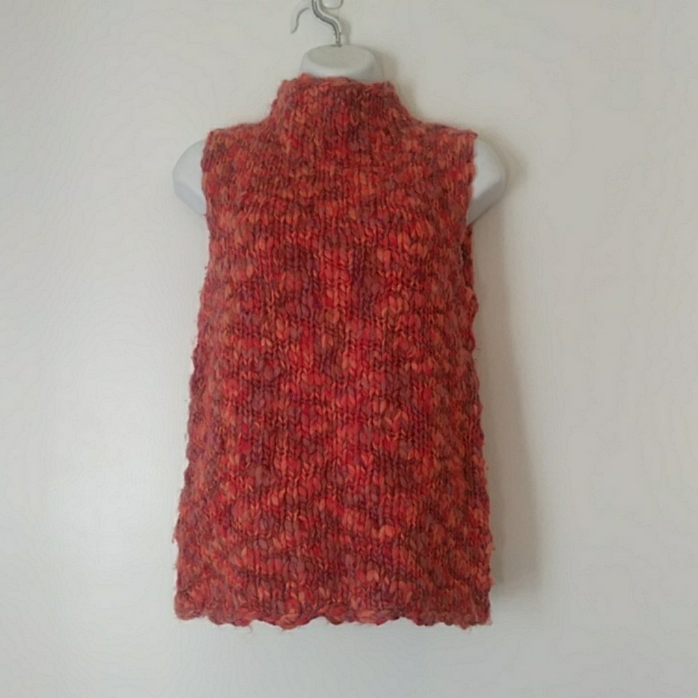 DKNY sleeveless mock neck  sweater